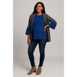264 The Nines by HATCH Maternity Top Long Sleeve Blouse with Ruffle Bell Sleeves